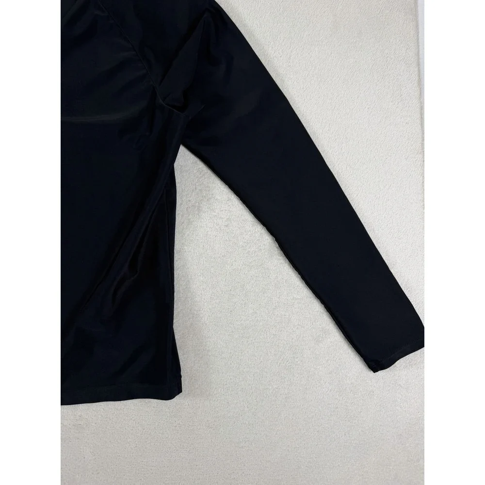 Adidas Long Sleeve Logo Rash Guard Shirt Black Size Small